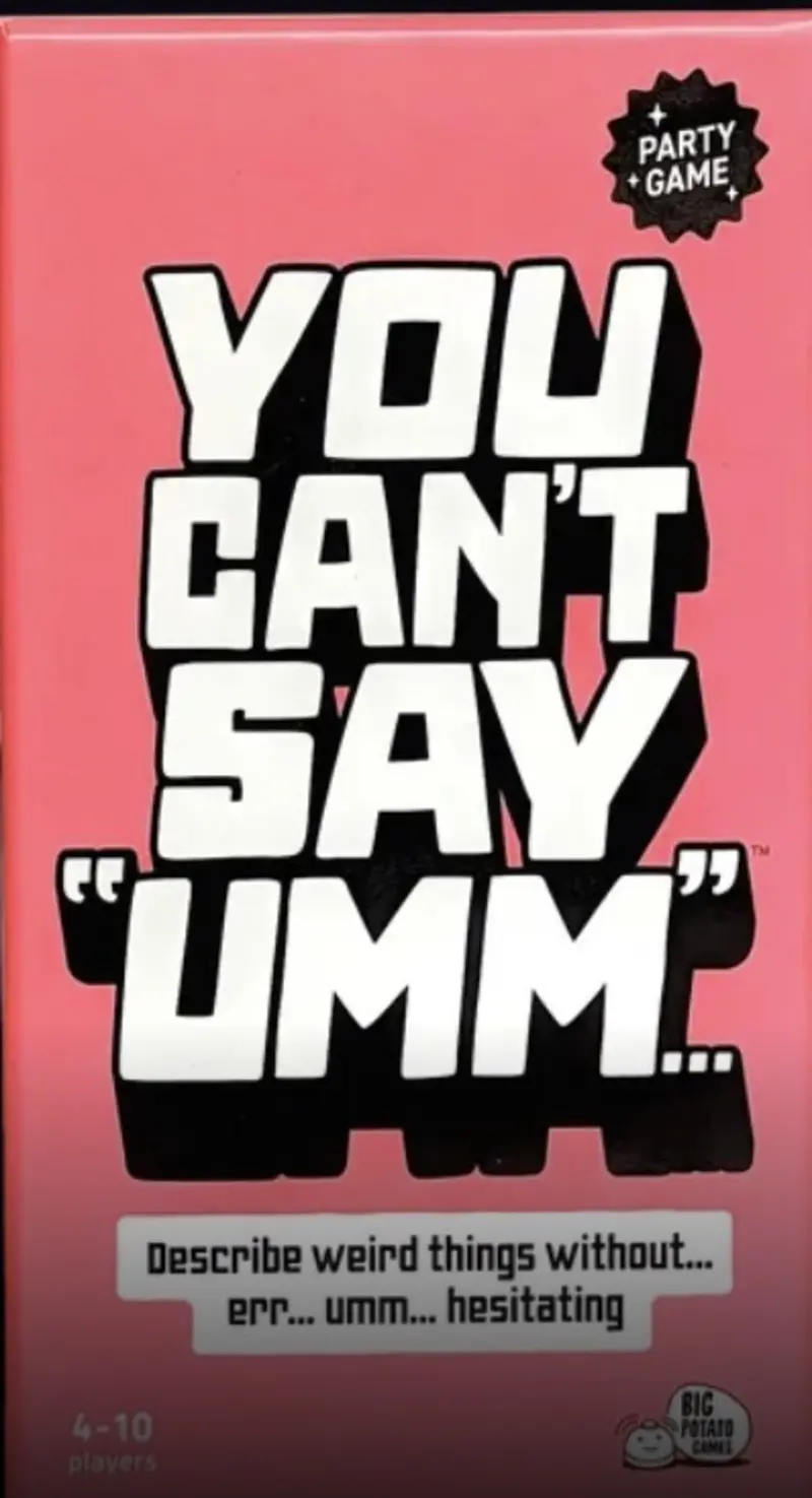 You Cant Say Umm Party Games For Adults