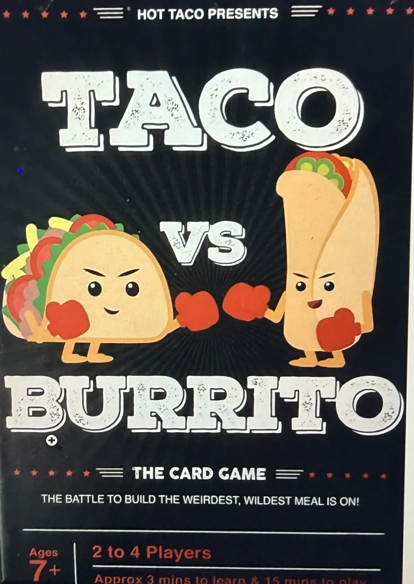 Taco vs Burrito. Award winning card game. Best Board games for 6 year olds