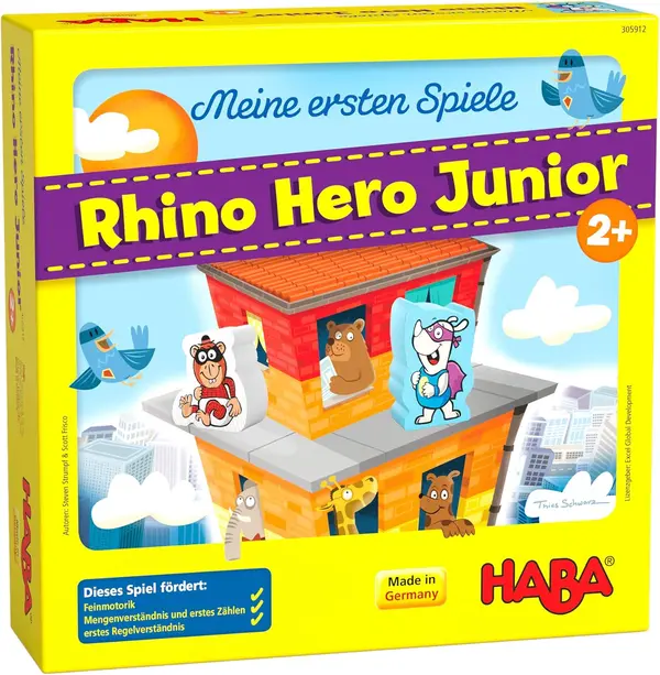 Rhino Hero Junior 2+, Great Games for Fine Motor Skill and Hand-Eye Coordination