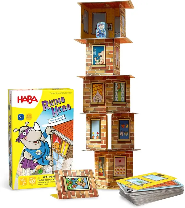 Rhino Hero Junior 5+, Great Games for Fine Motor Skill and Hand-Eye Coordination
